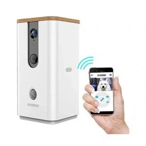 Pet Monitor Camera with Wifi + Treat Dispenser for Dogs and Cats